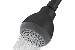 Eolax 3'' High Pressure Shower Head, Powerful Deluxe Bathroom Showerhead with Strong Spray, High Flow Fixed Showerheads for Luxury Shower Experience Even at Low Water Pressure (Black)