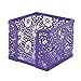 Crystallove Metal Mesh Office Supplies Desk Organizer, Purple-Style 2, Set of 3