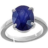 LMDPRAJAPATIS 3.25 Ratti 2.3 Carat Natural Blue Sapphire Neelam Gemstone 925 Sterling Silver Ring For Women's and Men's
