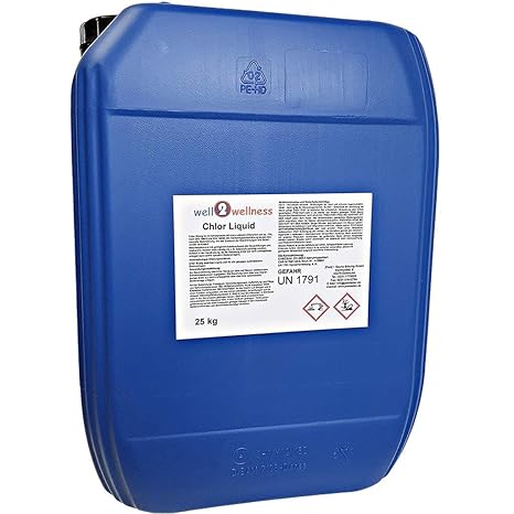 well2wellness Chlor Liquid Chlor flüssig stabilisiert mit 13% Aktivchlor 25 kg