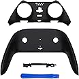 eXtremeRate Top Bottom Decorative Trim Shell Compatible with ps5 Edge Controller DIY Replacement Front Back Clip Shell, Custom Black Plates Cover Compatible with ps5 Edge Controller