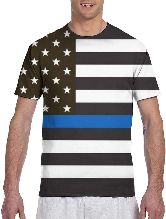 Thin Blue Line Flag Police 02 Men�s Full Print