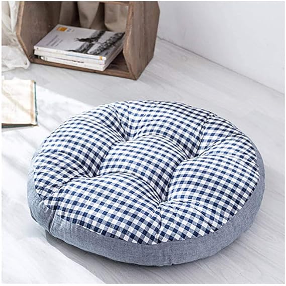 Cuscino Rotondo Per Sedia - Rivestimento Lino Con Fodera Lavabile | Cuscino Antiscivolo Per Interni/Esterni - Foto 8