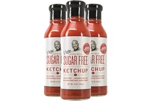 G Hughes Sugar Free Ketchup - Gluten Free, Preservation Free, Low Carb Ketchup, No Sugar Added Condiments - 13 Oz (3-Pack)