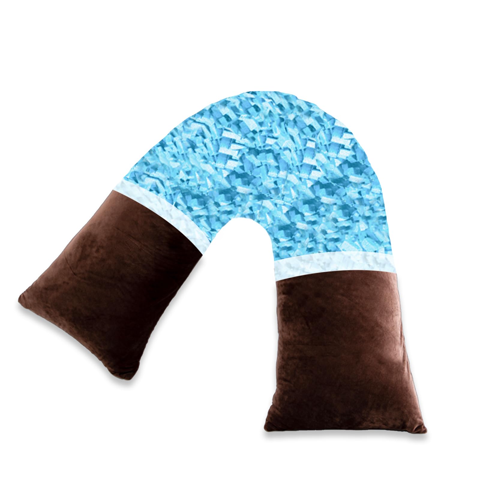 AS AWESLING Shredded Memory Foam V Pillow, V Pillow for Neck and Shoulder Pain (COFFEE)