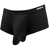 ZAIGGUT Men's Bulge Enhancing Underwear Dual Pouch Boxer Briefs Soft & Breathable Trunk Underwear for Men