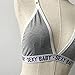 Romacci Women Lingerie Set Sports Letter Printed Bikini Set Thong Briefs Two Piece Underwear Suit