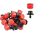 PRUNkuar 200Pcs 360 Degree Adjustable Irrigation Drippers Sprinklers, 1/4 Inch Emitters Drip for Watering System