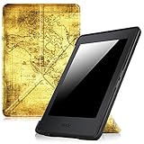 Fintie Origami Case for Kindle Paperwhite - The Thinnest and Lightest PU Leather Cover for All-New Amazon Kindle Paperwhite (Fits All Versions: 2012, 2013, 2015 and 2016 New 300 PPI), Ancient Map