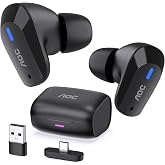 AOC Wireless Gaming Earbuds for PS5 PC Switch, 2.4GHz USB-C Dongle ACT3512 | 20ms Ultra-Low Latency, Bluetooth 5.3 Headphones, Noise Cancelling Mic, 32H Playtime in-Ear Gaming Headset