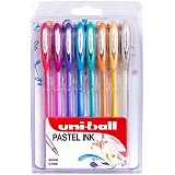 Uni-Ball Signo Metallique, Penna A Gel Blu Metallizzato, Punta 0.7 Mm, Confezione Da 12