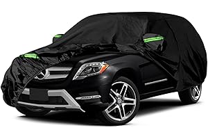 SPORTULI Waterproof Car Covers Replace for 2010-2015 Mercedes Benz GLK 280 300 350, 6 Layers All Weather Car Cover with Zipper Door & Windproof Bands for Snow Rain Dust Hail Protection