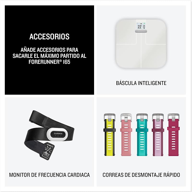 Forerunner 165 Music, Reloj Inteligente para Correr con GPS, Negro