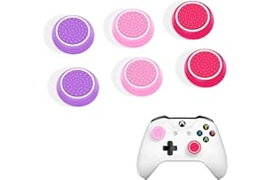 DLseego 6PCS Thumb Grips Caps for Xbox One X S PS5 PS4 PS3 PlayStation DualSense Switch Pro Wireless Controller Steam Deck, S