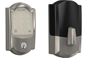 Schlage Encode Smart WiFi Deadbolt Lock for Front Door - Keyless Entry with App or Touchscreen - Works with Alexa, Hey Google, & Airbnb - Create Codes for Guests - Satin Nickel Silver