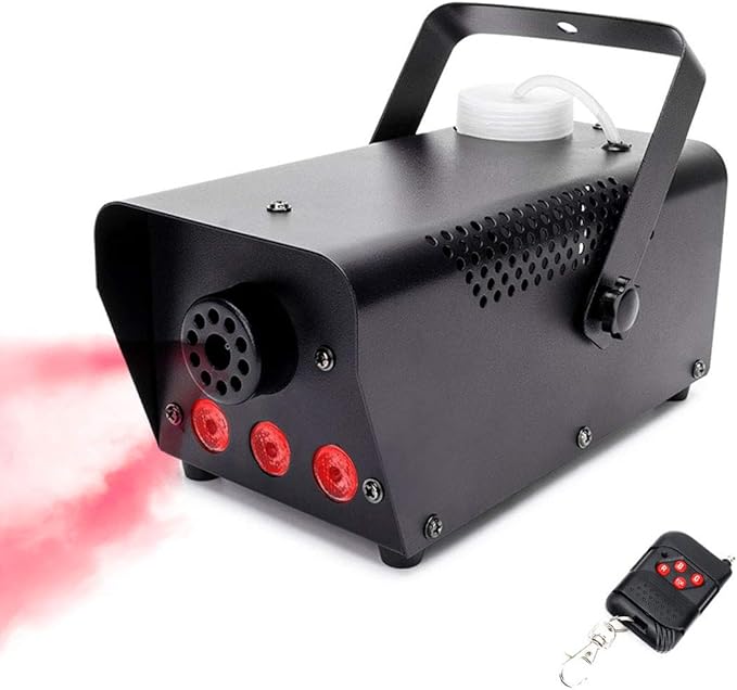 Fog Machine, U`King 500W Smoke Machine with LED Color Lights Wireless