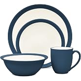 Noritake Colorwave Blue 4-Piece Curve Place Setting, Service for 1