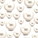 Z-synka 120 Pieces Floating NO Hole Pearls for Vases Centerpieces,Pearl Beads White Floating Beads for Vases Floating Candles Home Weddings Party Table Centerpieces Table Decor 20mm/14mm/10mm