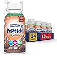 PediaSure Peptide 1.0 Cal,24 Count,Complete,Balanced Nutrition for Kids with GI Conditions,Peptide-Based Formula,with 7g Protein and Prebiotics,for Oral or Tube Feeding,Chocolate,8-fl-oz Bottle