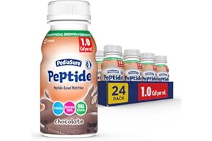 PediaSure Peptide 1.0 Cal,24 Count,Complete,Balanced Nutrition for Kids with GI Conditions,Peptide-Based Formula,with 7g Protein and Prebiotics,for Oral or Tube Feeding,Chocolate,8-fl-oz Bottle