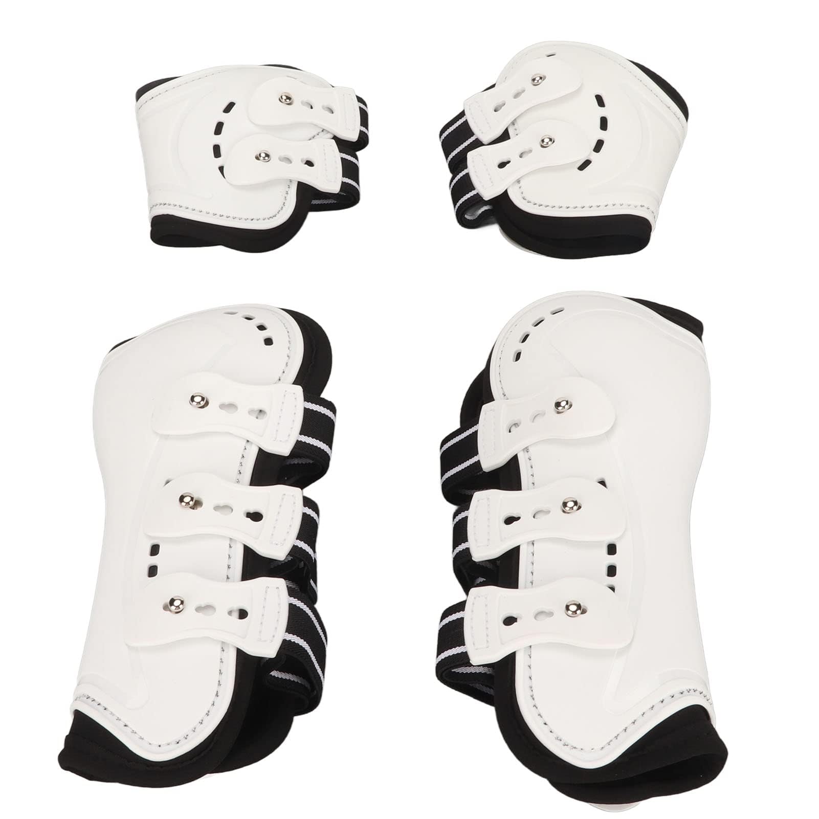 Horse Fetlock Boots, Protective Lightweight Breathable White Tendon Fetlock Brace for Horse Protective Equipment (M)