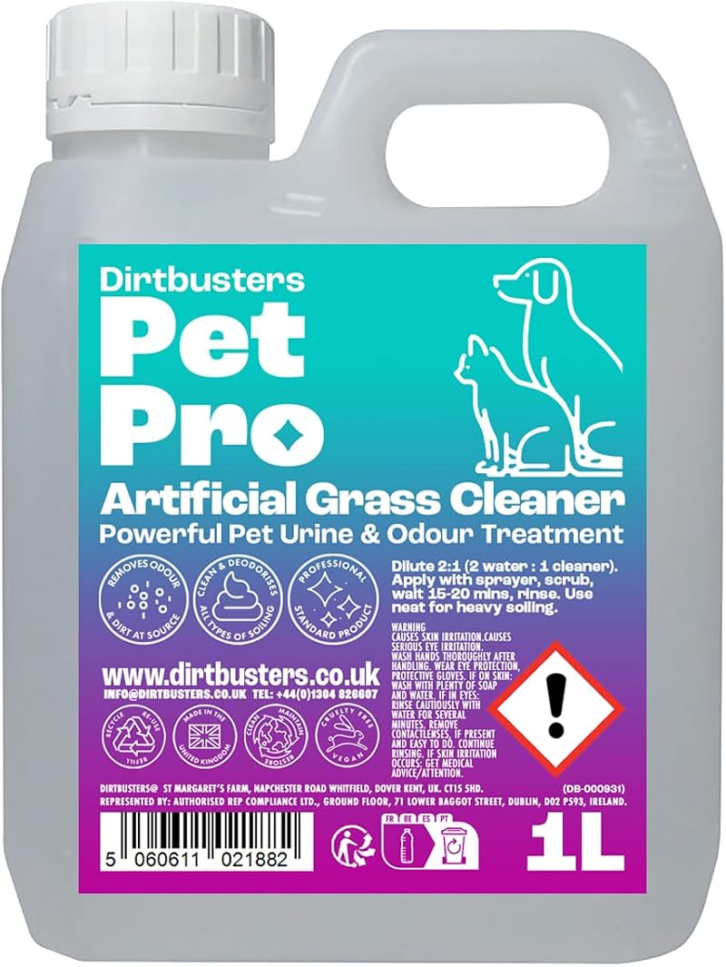 Dirtbusters Pet Pro Artificial Grass Cleaner 1L Urine Odour Neutraliser