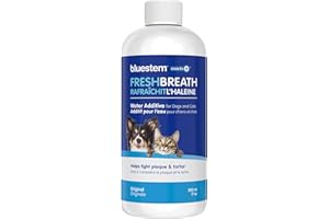 bluestem Dental Care Water Additive for Dogs & Cats – No Brushing Daily Teeth Cleaner – Pet Oral Rinse to Freshen Breath & He