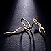 Bella Lotus Rose Gold Plated Zircon Simple Two Finger Double Snake Fashion Ring For Women