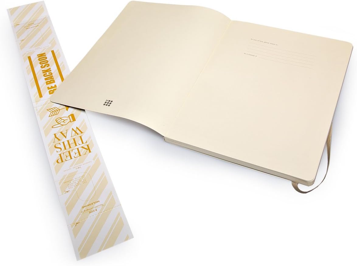 Нелинованная бумага для математики. Moleskine Classic Soft large бежевый. Beige Notebook