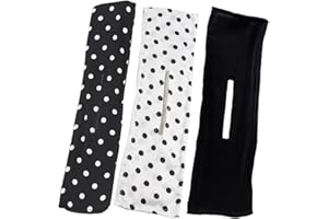 NUSITOU 3pcs Hair Bun Maker Set with Lazy Curler Polka Dot Clips, Black White Hair Styling Accessories