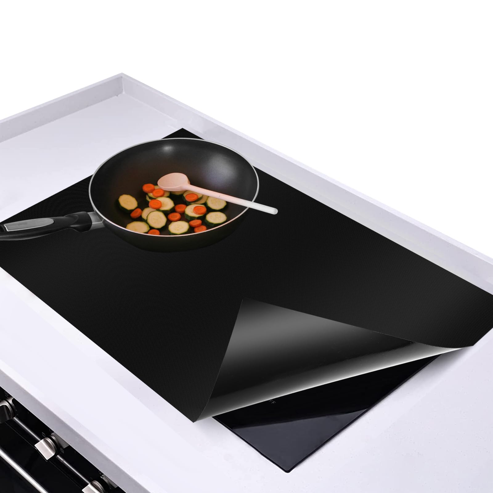 Silicone Induction Cooker Cover, Large Heat Resistant Cooktop Mat, Electric Cooker Scratch Protector for Induction Stove, Multifunctional Mat (54x90cm)
