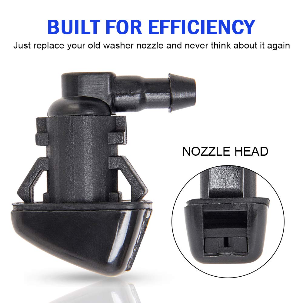 2 Pack Windshield Washer Nozzle Wiper Sprayer Nozzle for Chrysler 300
