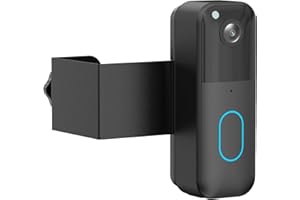 PEFECON Anti-Theft Blink Doorbell Mount, Drill-Free Door Mount for All-New Blink Video Doorbell, Non-Blocking Motion Sensor Design, Apartment Door Bell Kits for Renters, Easy Installation, Black