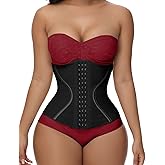 SHAPSHE Short Torso Waist Trainer for Women Corset Waist Cincher Shapewear Tummy Control Workout Hourglass Body Shaper