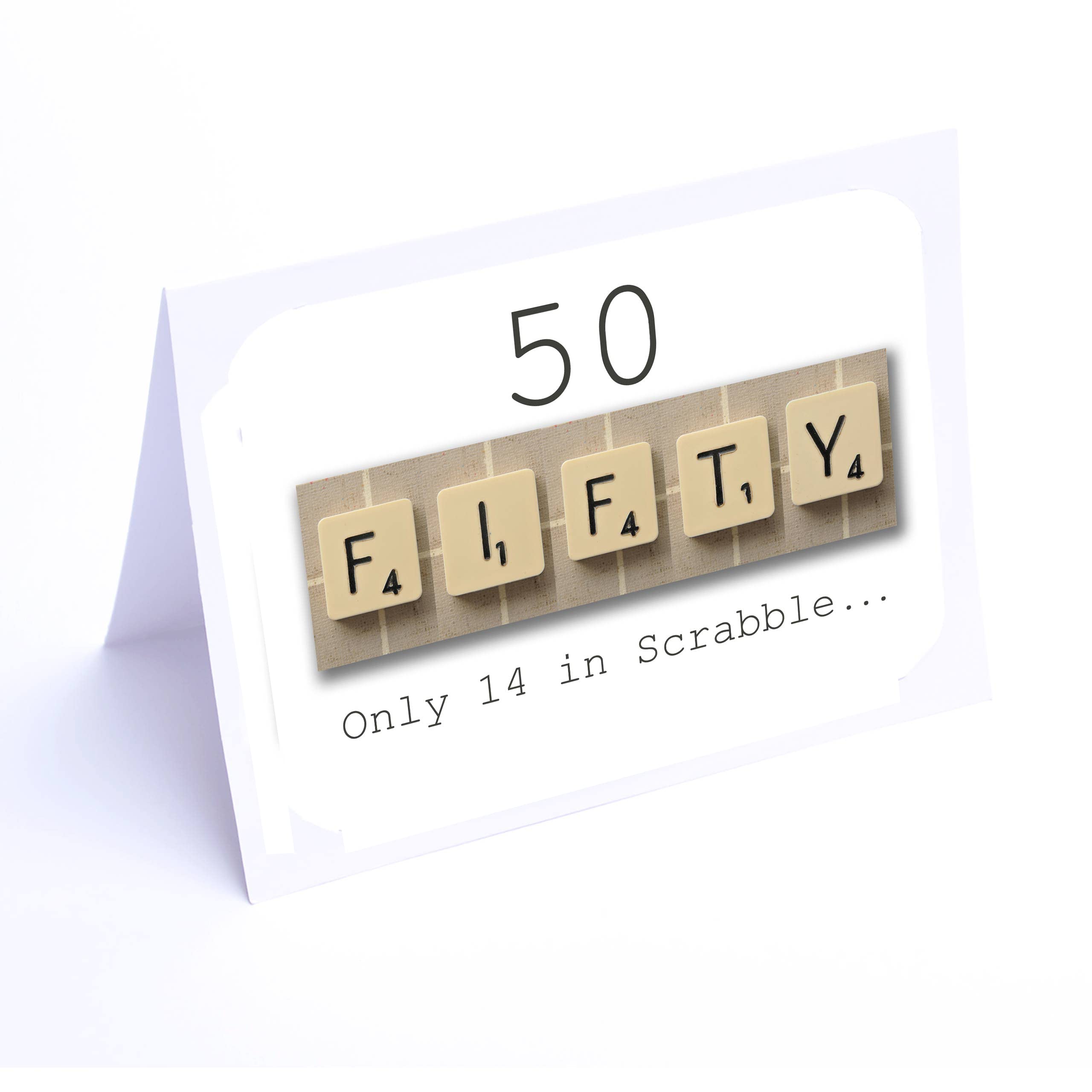Birthday Cards Scrabble (50th Birthday Card)
