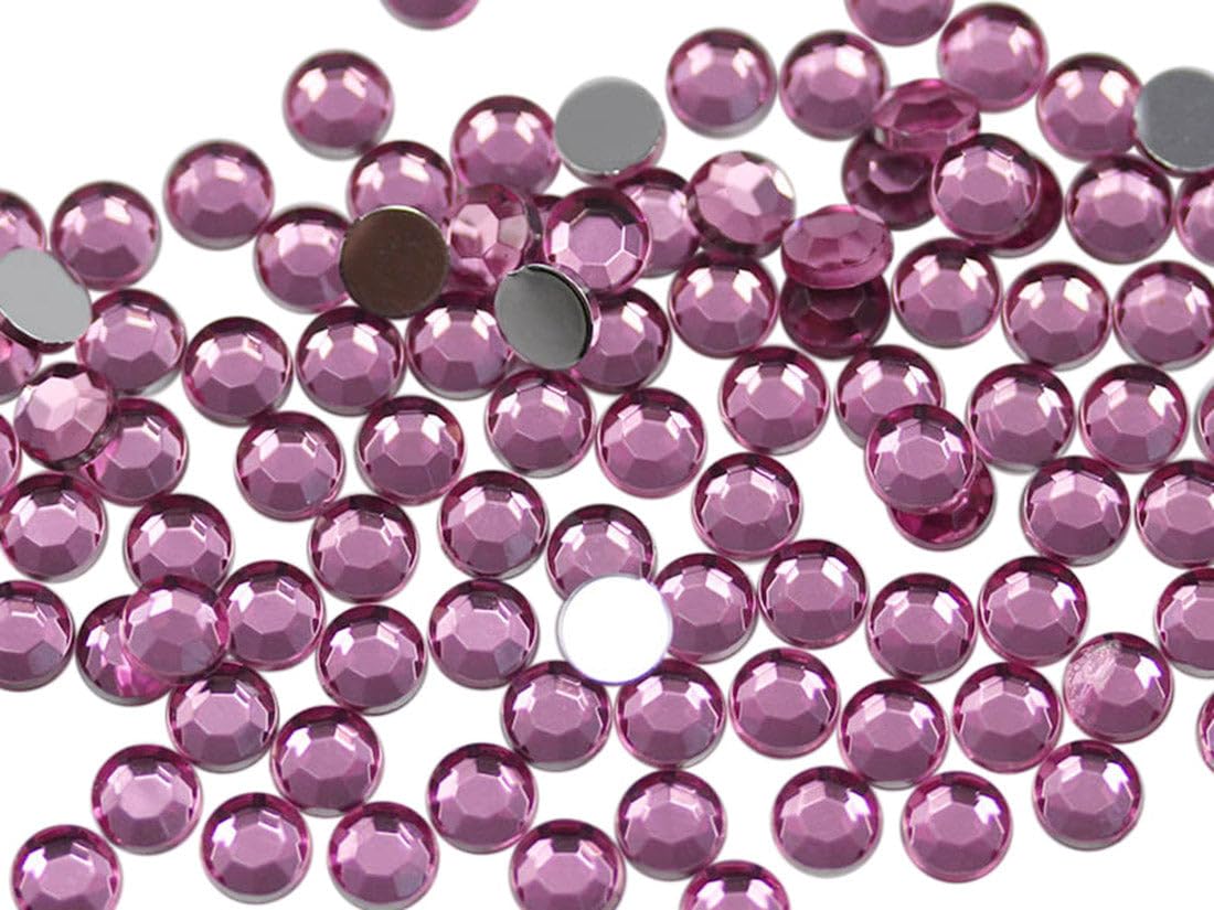Allstarco 1000PCS 4.5-5mm SS20 Rose Lite .RS72 Acrylic Flat Back Rhinestones for Jewelry Making and Face Painting Card Making Embelishments Plastic Crafts Gems — image 1