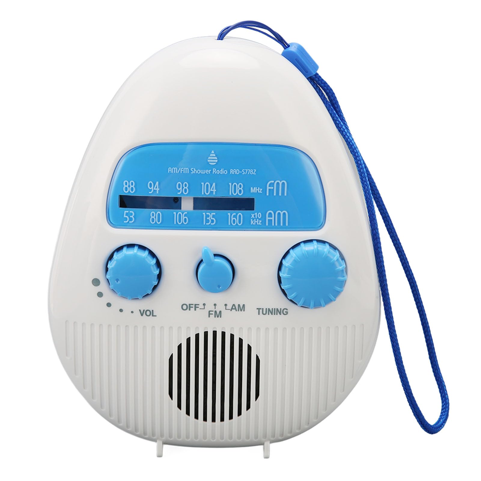 Photo 1 of **DAMAGED* Shower Radio Built in Speaker, Hanging Bathroom Radio with Rotating Knob for Easy Tuning and Volume Control.