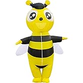 JYZCOS Inflatable Bumble Bee Costume Funny Men Women Insects Outfit Blow Up Suit Adult for Halloween Party, Carnival, Cosplay