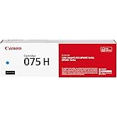 Canon Genuine 075 Cyan High Capacity Toner Cartridge Compatible with MF660 Series and LBP640 Series Laser Printers