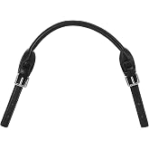 WAKALALA 22.4-inch Adjustable PU Leather Saddle Grab Strap for Horse Riding | Black, Dual-hole Adjustable, 15.8 to 17 inch Range, Attaches to Saddle D-Rings, Non-slip Grip, Durability, Easy Cleaning