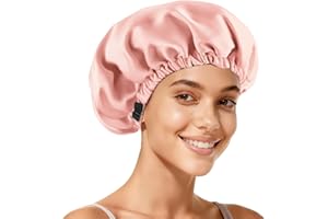 Zixsavk Adjustable Double Layer Silk-Satin Hair Bonnet for Women - Sleep Hair Protector Ideal for Natural Curly Hair, Anti-Frizz & Moisture Retention