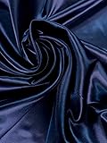 60" Navy Charmeuse Satin Fabric by The Yard for
