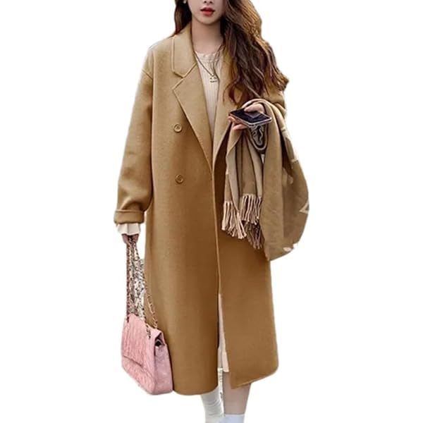 Manteau Léger Femme SOLY HUX - Longueur Mi-saison Avec Ceinture - Manches Longues, Ouvert Devant - Pour Automne Et Loisirs