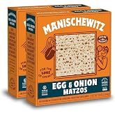 Manischewitz Egg &amp; Onion Matzo 10oz (2 Pack) Crisp &amp; Delicious Flavored Matzo, Not Kosher for Passover