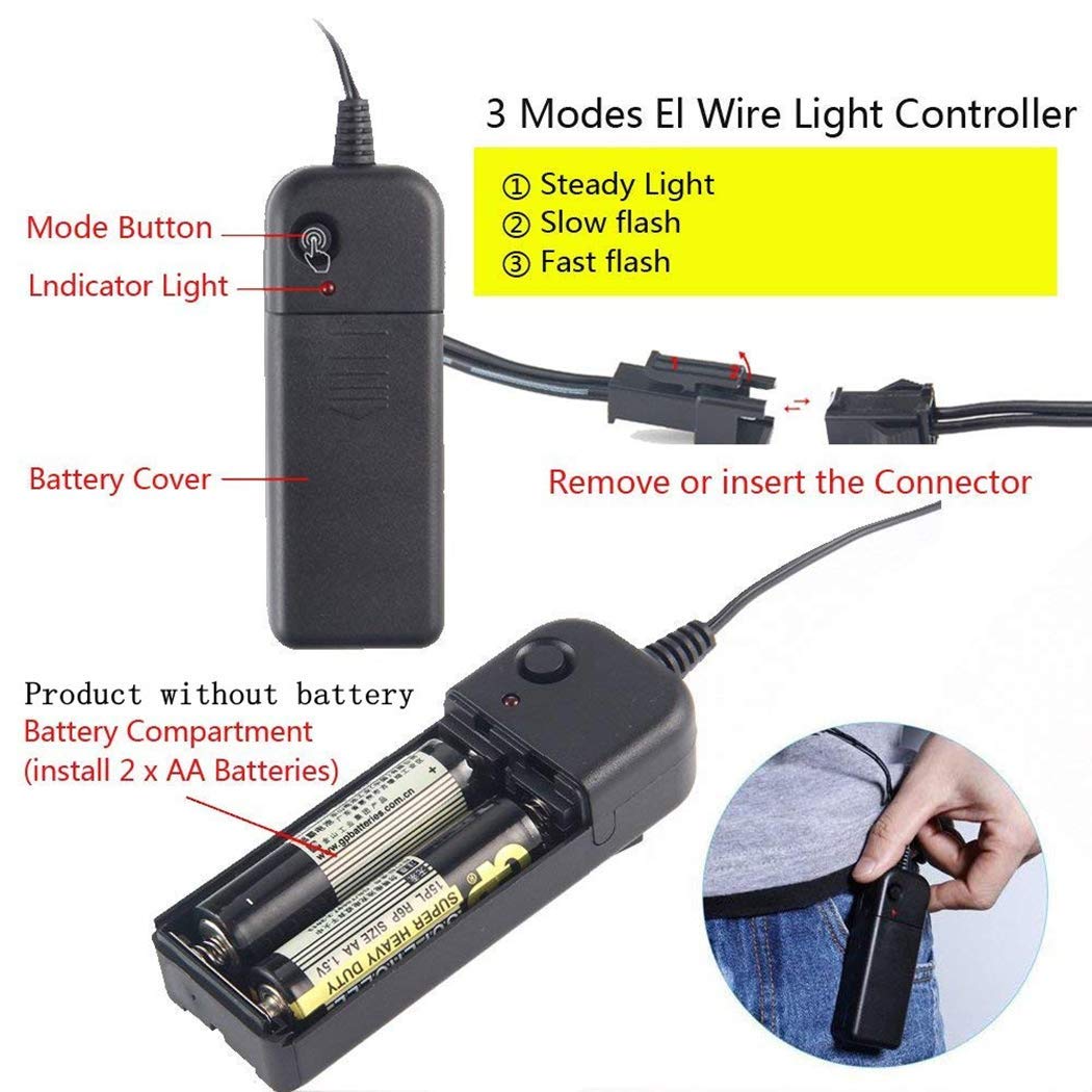 B bangcool LED Light Up Scary Mask, LED Mask Scary Face Fashion Alien Halloween Cosplay Light Up Mask for Kids & Adult