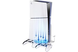 ZHGM Wall Mount for PS5 Slim/PS5 Pro/PS5, Metal Wall Mount Kit for Playstation 5 Console & Controllers, Enhance Heat Dissipation Console Wall Mount, Space Saving & Stable Wall Stand Holder (Silver)