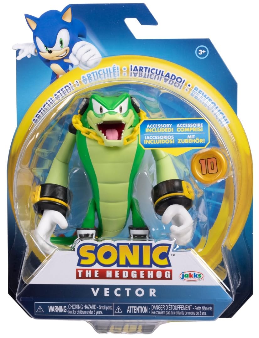 Sonic The Hedgehog 4" Articulated Action Figure Collection (Vector) — image 1