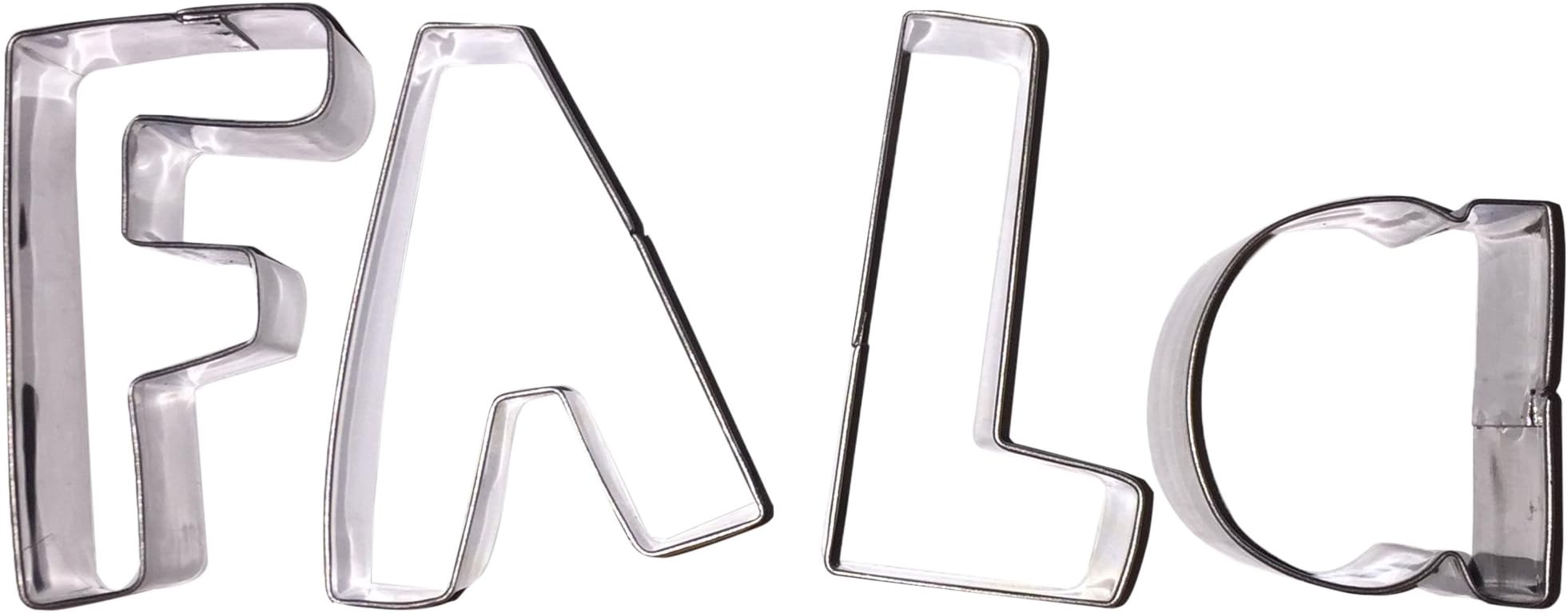 Celebrational SALE Christmas Cookie Cutters: Sing Fa La La in Cookies! Holiday Letter Set Shapes: F, A, L, A. Heavy Duty Stainless Steel, 4 Piece