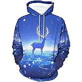 Imcanpen Unisex Christmas Hoodies Realistic Graphic Hoodies Pullovers With Pockets