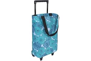 HOSDZOU Small Collapsible Shopping Cart (Flower3, Standard)